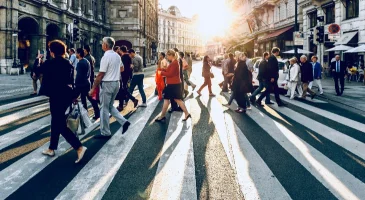 Peoples in the roadway