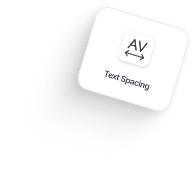 About page slider text spacing icon